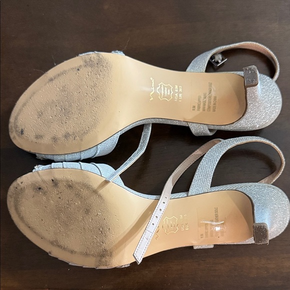 Nina Silver Strappy Heels - Picture 2 of 2